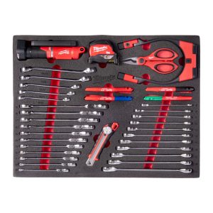 36 pc Spanner, Lights, Cutting and Measuring Set Foam Insert